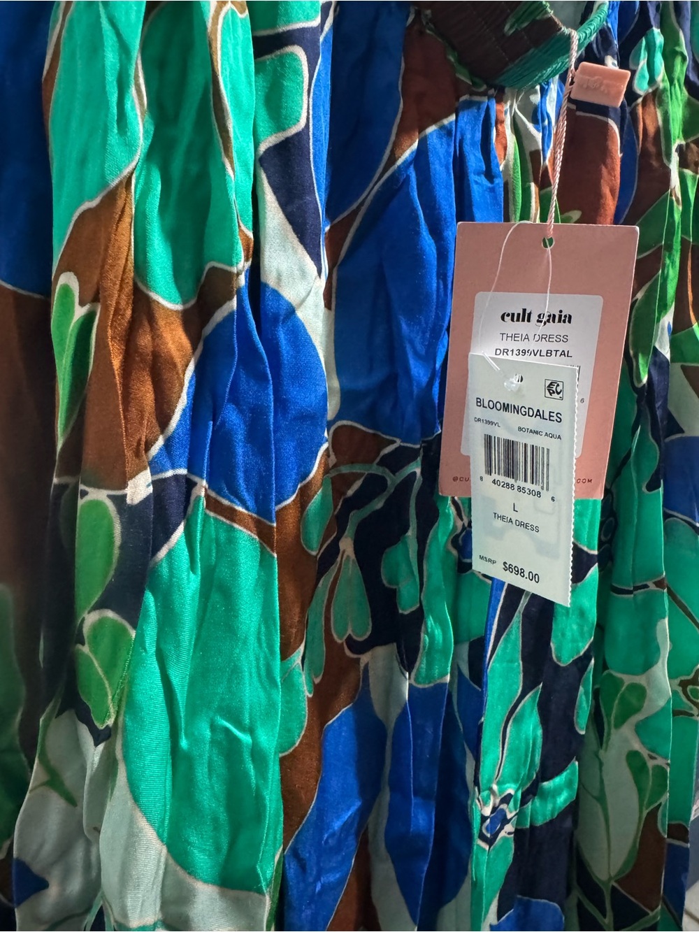 cult gaia Green Floral Cutout Midi Dress - Picture 9 of 11